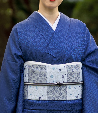 お仕立付き】西陣織袋帯（笹蔓：藍） 袋帯 【きもの都粋】