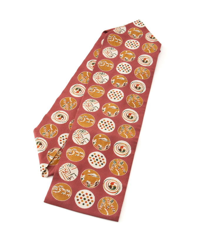 人間国宝 芹沢銈介作 型絵染 縮緬地九寸名古屋帯 | 特選きものコレクション