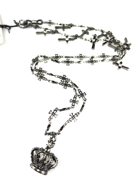 BPN (BLACK PEACE NOW) 王冠＆クロスチャーム付きネックレス 買取