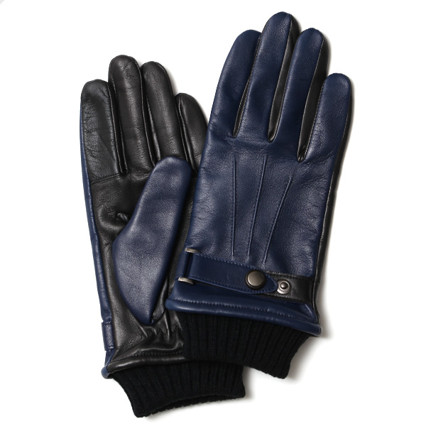 東京ヒマワリ / KURODA(クロダ) 羊革(ラムスキン) メンズ 手袋 ブルー