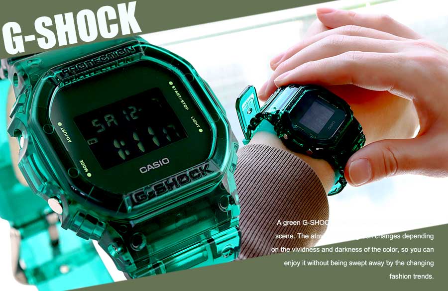 G-SHOCKの人気カラーをご紹介(緑・カーキ編) アウトドアファッションと