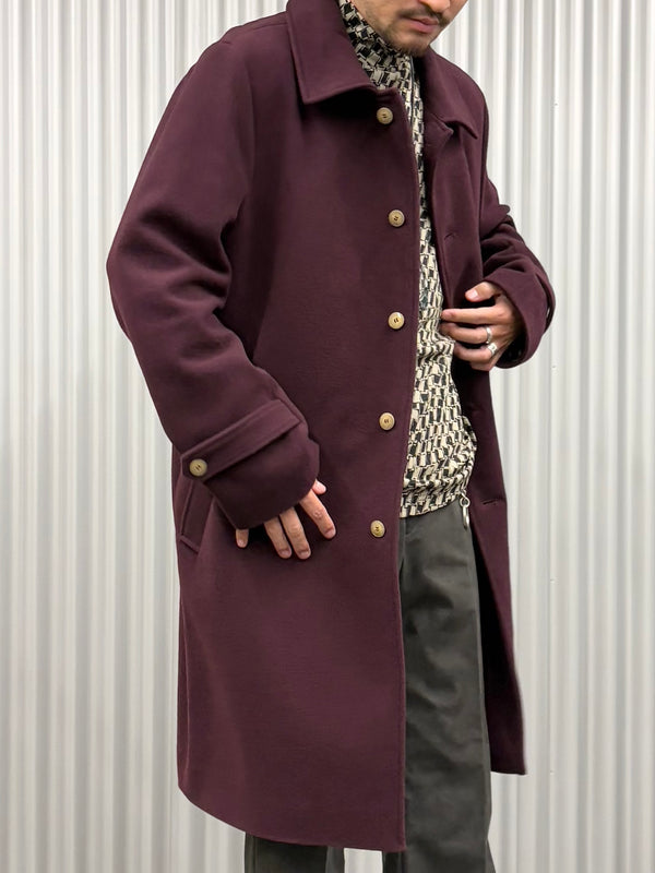 frank leder / フランクリーダー】BURGUNDY WOOL COAT / Burgundy – TOKIS