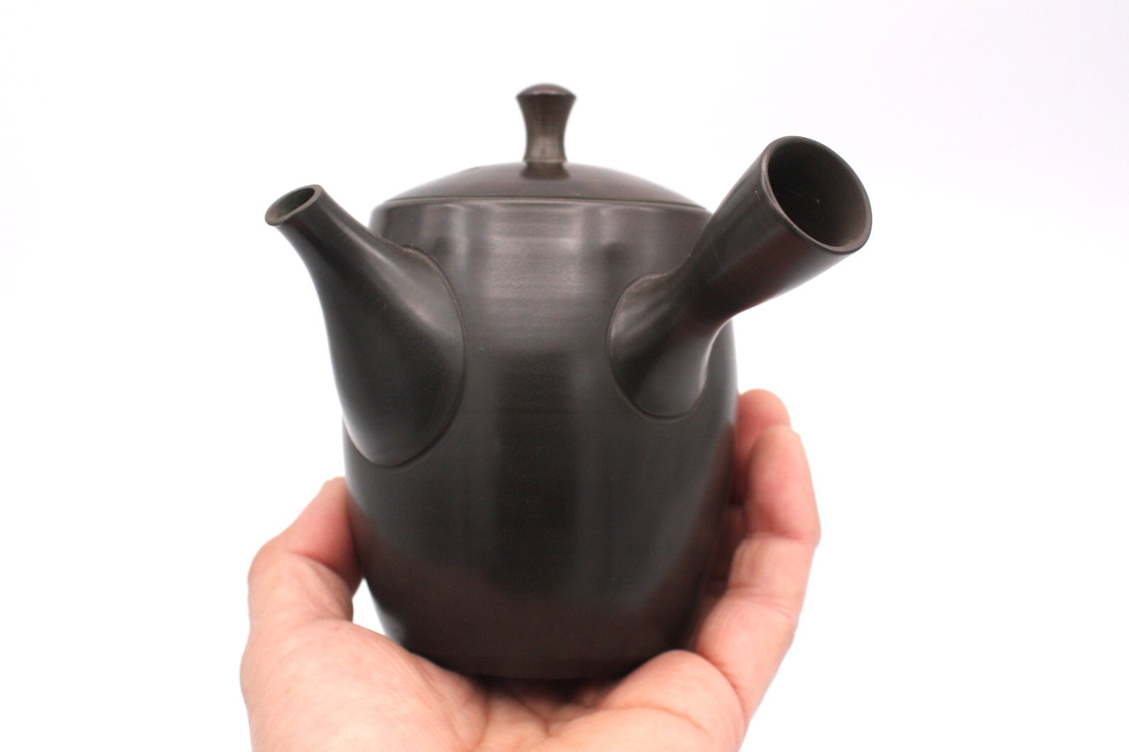 岩瀬弘二 朱窯変1.8合細長急須 艶あり（kouji018） - 常滑焼急須館