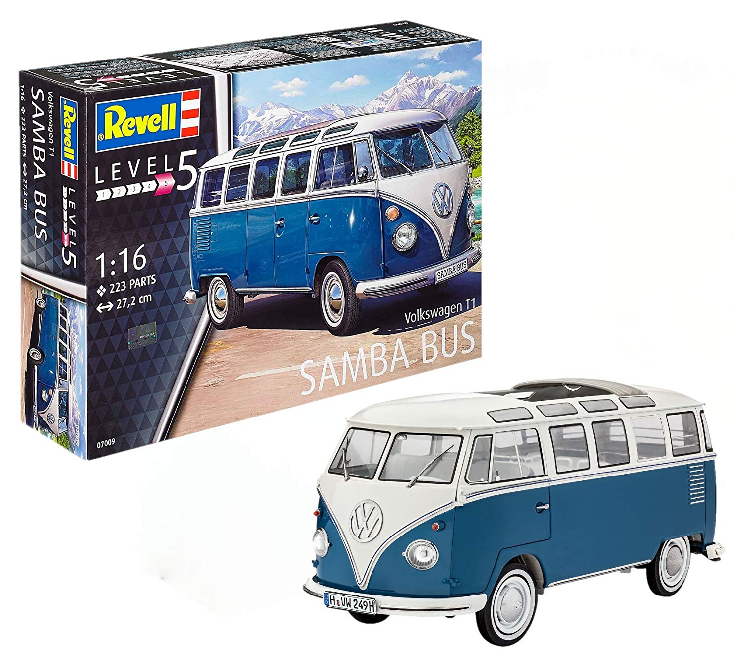 自動車 Revell 1/16 Volkswagen T1 Samba Bus Revell VW Volkswagen T1