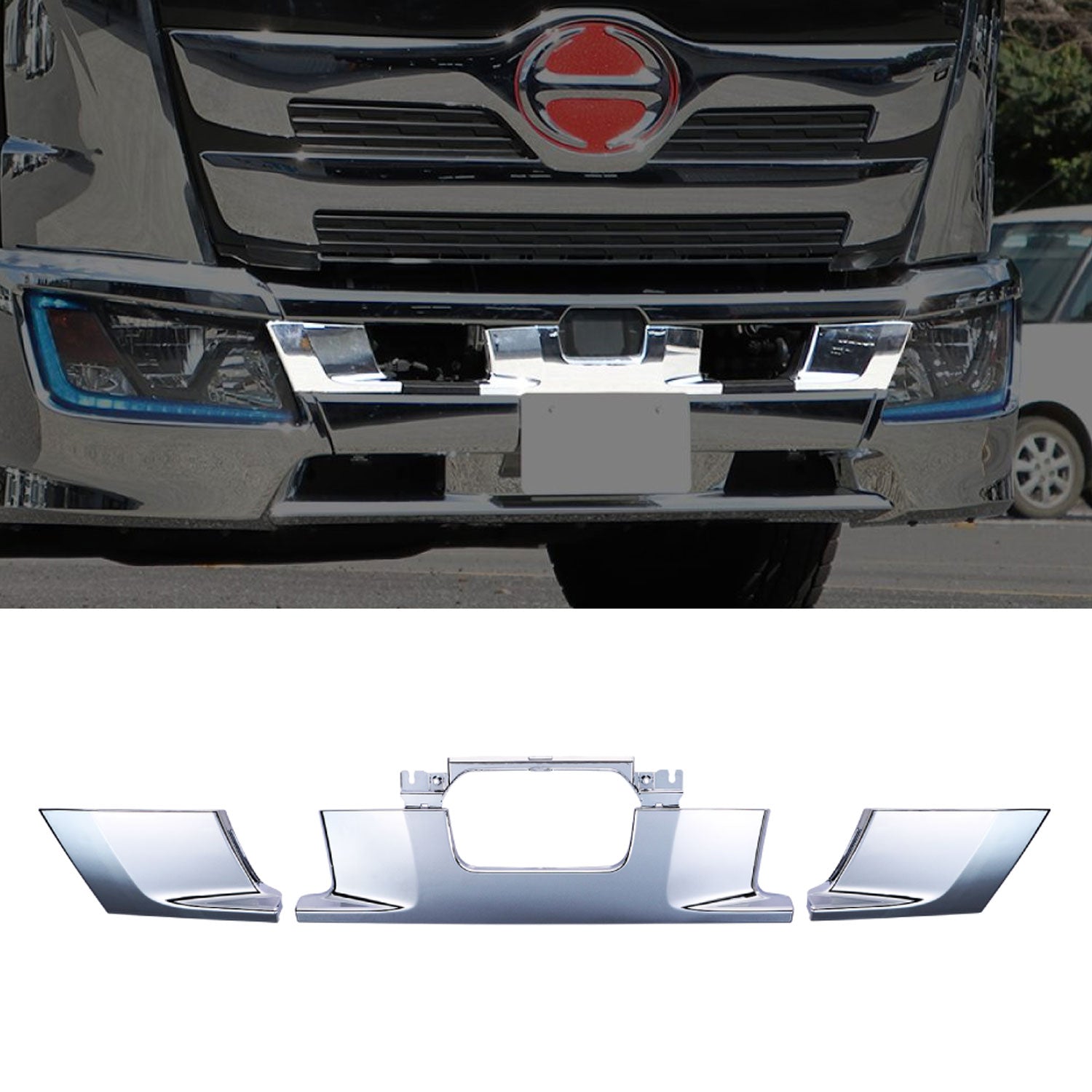 バンパーグリルガーニッシュ 三菱ふそう '17レンジャー用 標準車