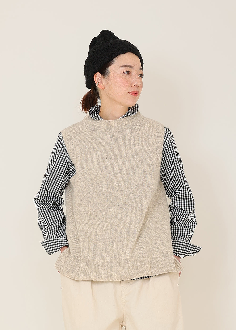 100/2 コットン 丸襟シャツ│to touch