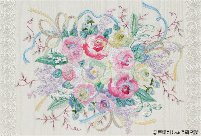 2006年カレンダー「バラの花額」 - 戸塚刺しゅう協会