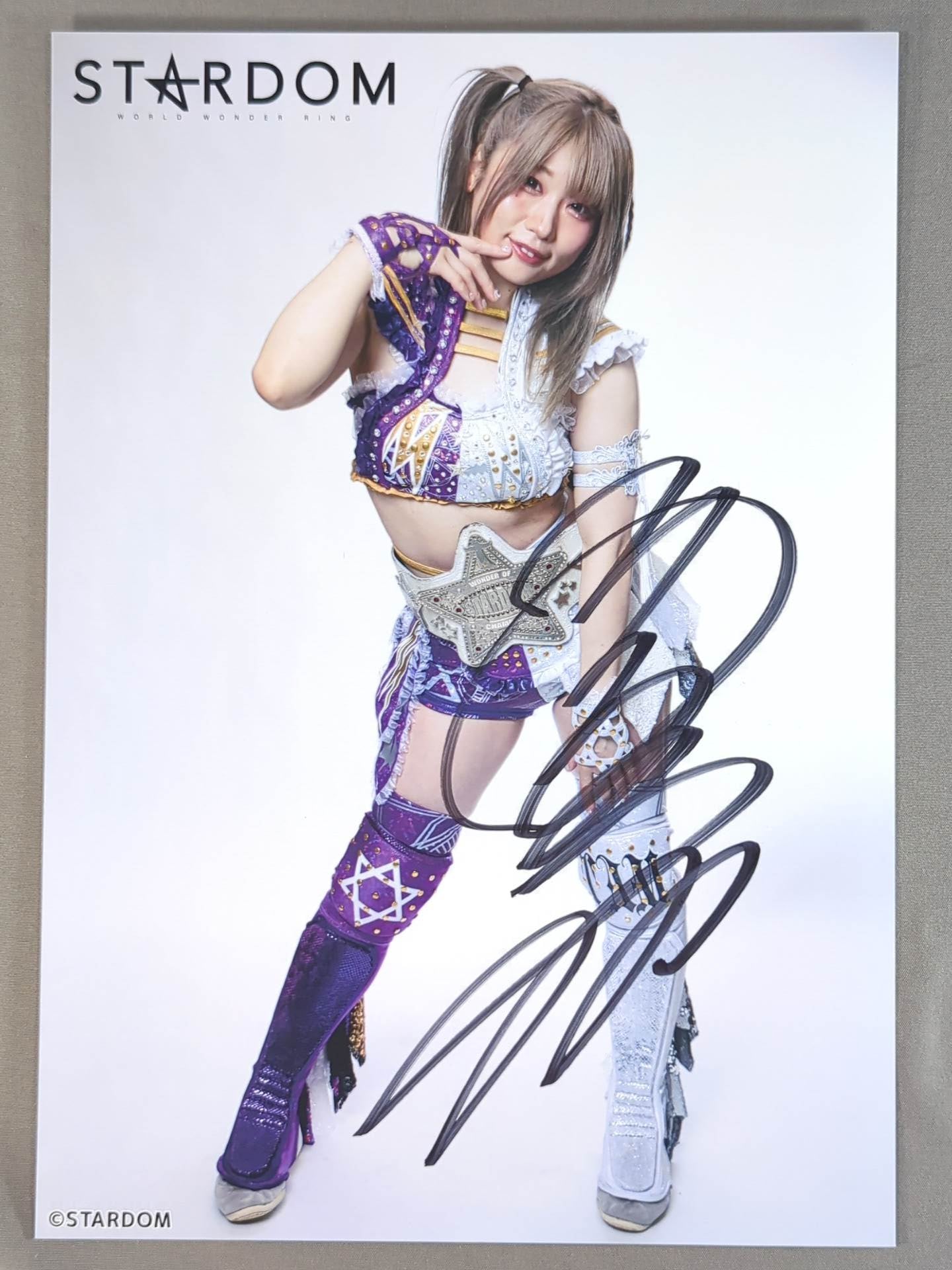 中野たむ サイン入りフォトフレーム 二冠記念 スターダム 中野たむ