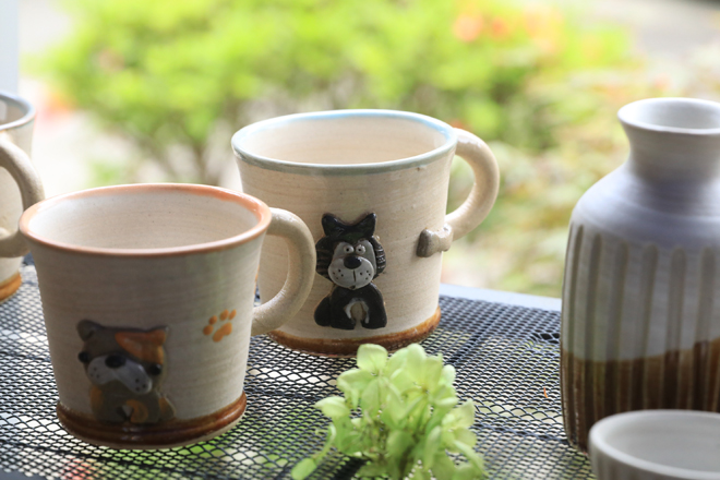 益子焼作家 横山貴史 益子陶器市 つばきシリーズ・カラフルしのぎ