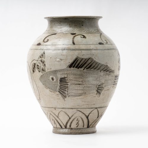 大彩陶 【中国彩陶双耳大壷 土器/出土品】紀元前五千年 【馬家文化