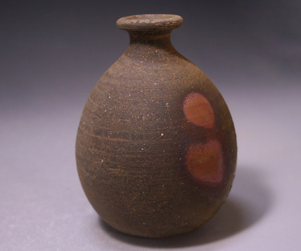 人間国宝 藤原雄 備前徳利 備前焼 共箱 共布 栞 S119 人間国宝 藤原雄