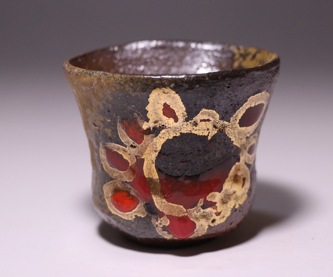 安倍安人 作 「彩色備前酒呑」 ～備前焼専門卸小売店 川口陶楽苑～