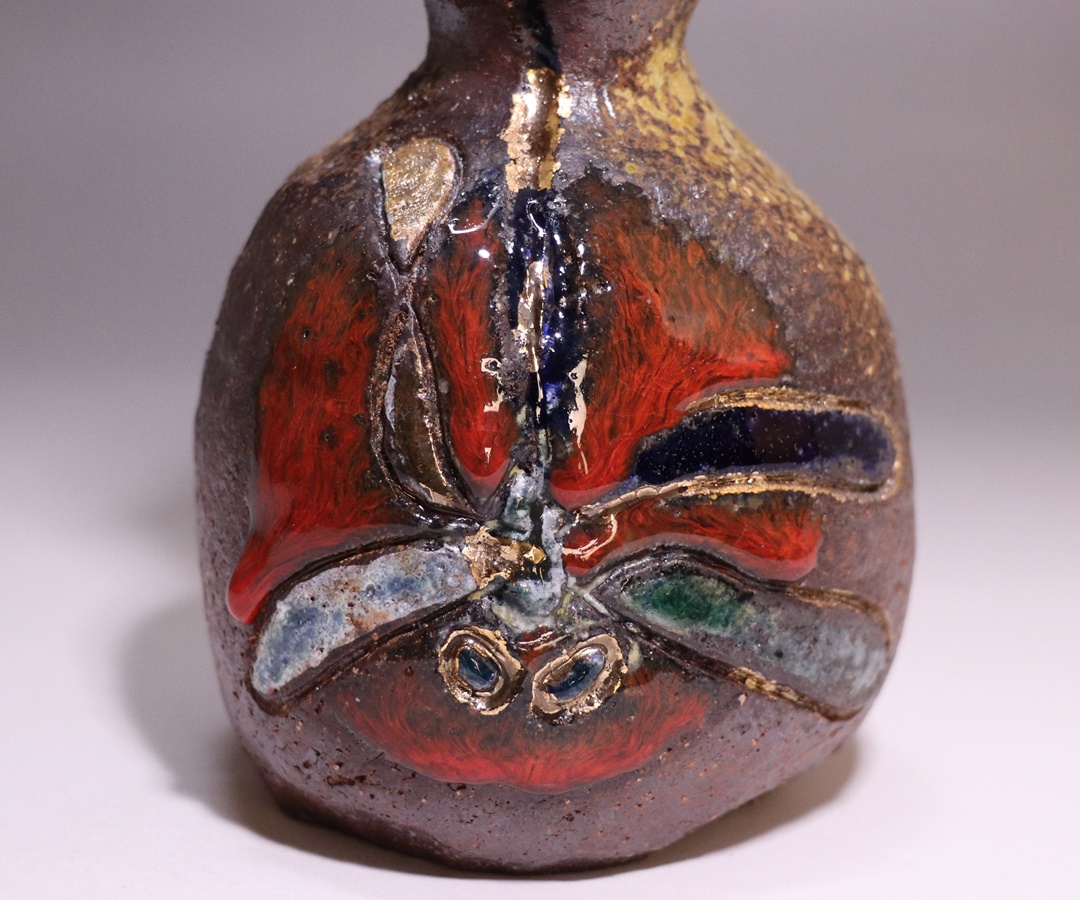 安倍安人 作 「彩色備前瓢徳利」 ～備前焼専門卸小売店 川口陶楽苑～