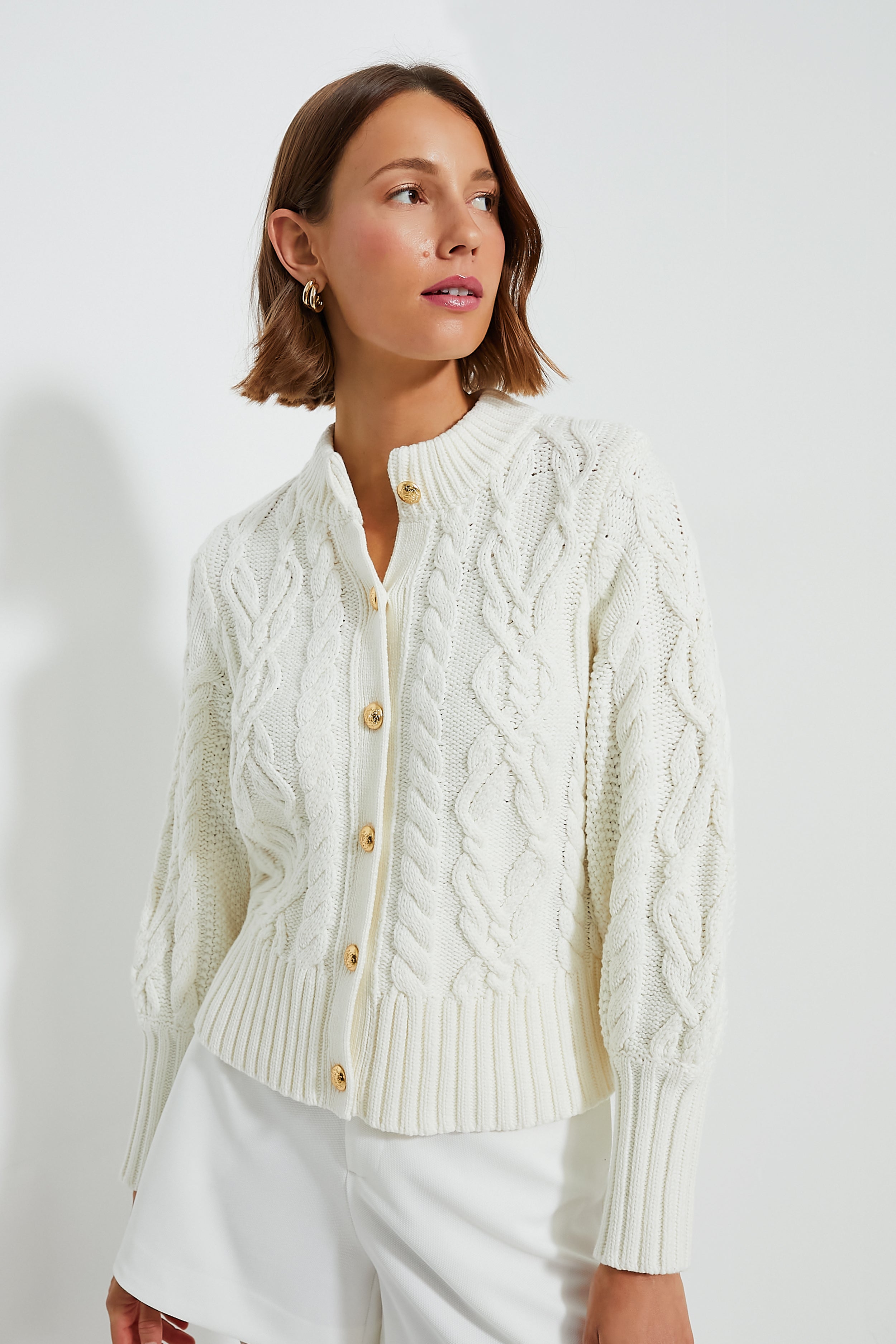 Ivory Cotton Colette Cardigan | Tuckernuck