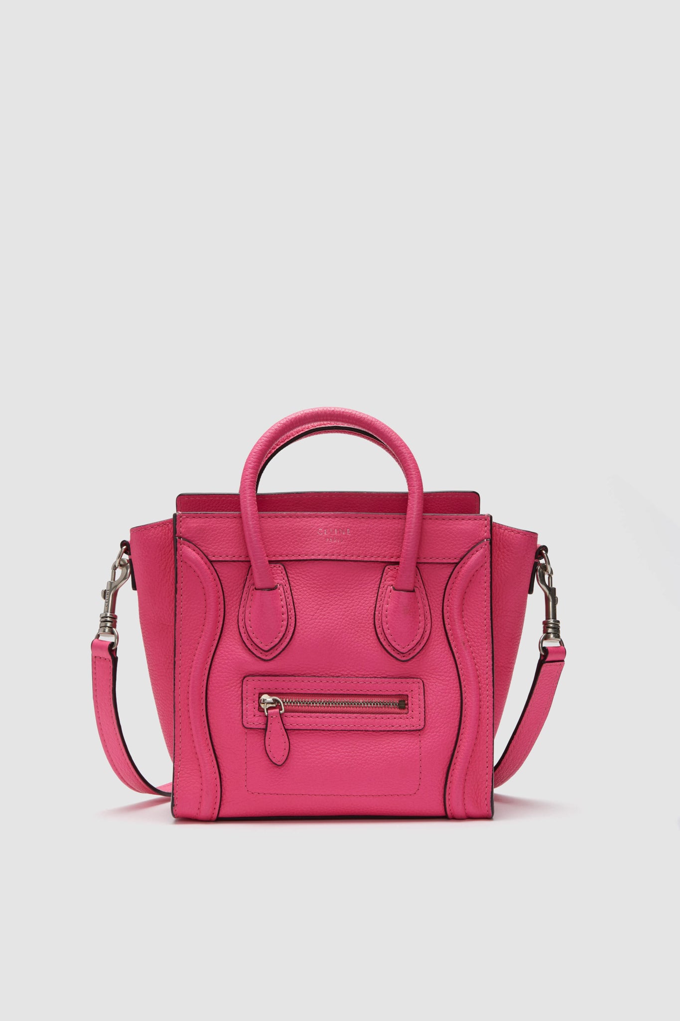 CELINE Pink Leather Mini Luggage Shoulder Bag | Tuckernuck Archive