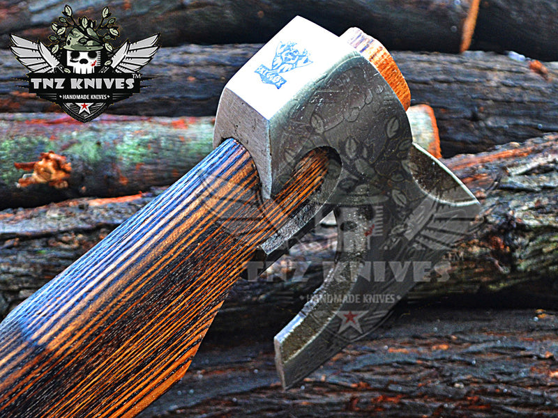 Handmade High Carbon Steel Head Viking Axe | Ash Wood Handle