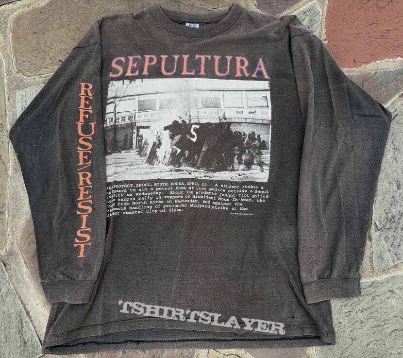 Sepultura Refuse/Resist 1994 LS | TShirtSlayer TShirt and