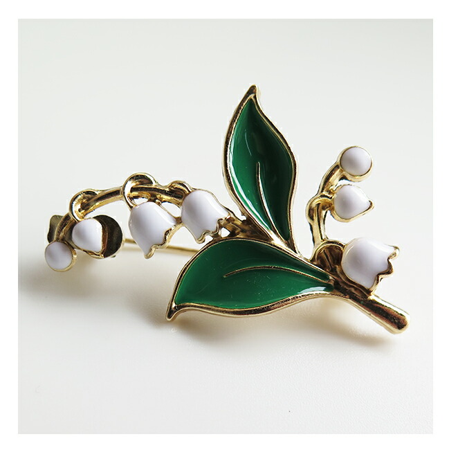 楽天市場】すずらんのブローチ1個メール便対応 コサージュピン