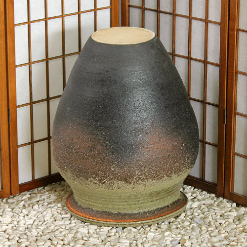 楽天市場】【ポイント10倍】信楽焼 大型 フラワーベース 古陶 ビードロ