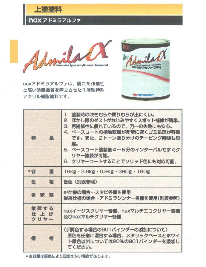 楽天市場】【送料無料】日本ペイントnax アドミラアルファ320 ホワイト