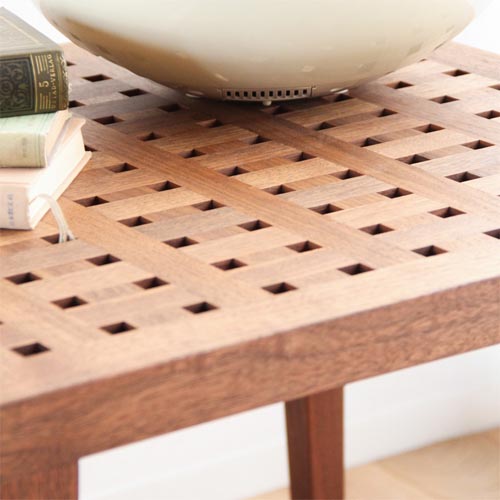 楽天市場】旭川家具 家具工房木魂 格子 サイドテーブル 国産家具 無垢