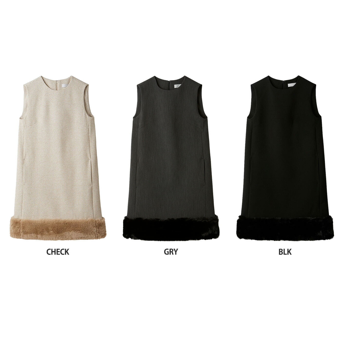 楽天市場】SALE50%OFF セルフォード CELFORD 裾ファーミニワンピース