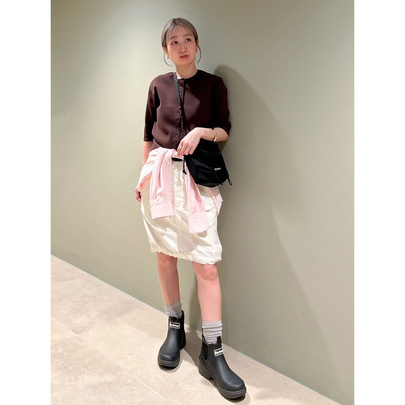 楽天市場】エミ emmi Barbour サイドゴアレインブーツ 13wgs259501