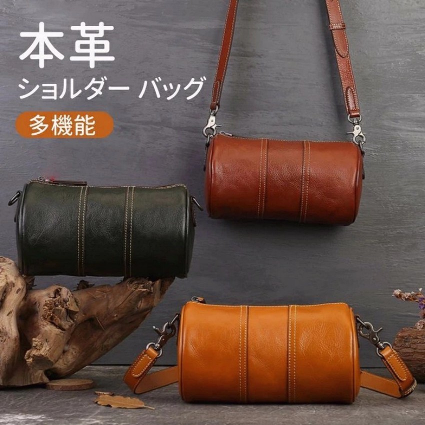 楽天市場】丸型ボストンバッグ 本革 ボストンバッグ 大容量 ドラム