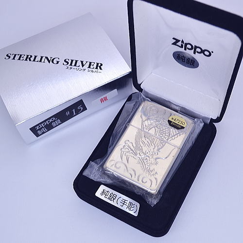 楽天市場】【送料無料おまけ付】純銀 zippo スターリングシルバー925