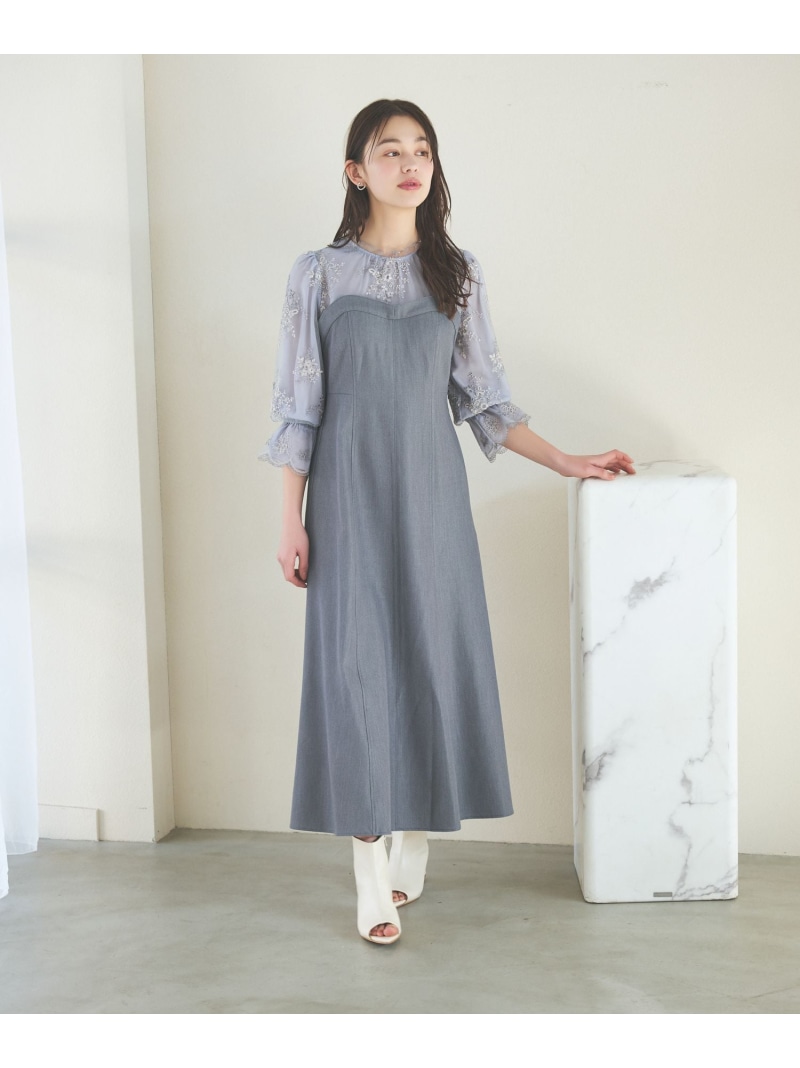 楽天市場】フローラルドッキングワンピース mysty woman ミスティ