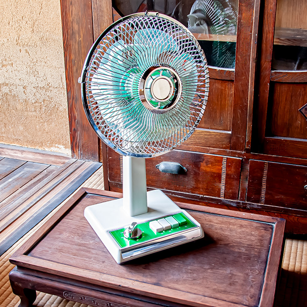 楽天市場】【訳あり・外箱不良】コイズミ レトロ 扇風機 グリーン
