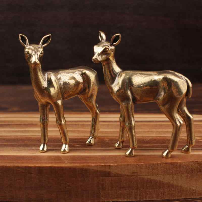 楽天市場】置物 鹿 無垢 真鍮製 堅牢 子鹿 シカ 動物 工芸品 オブジェ