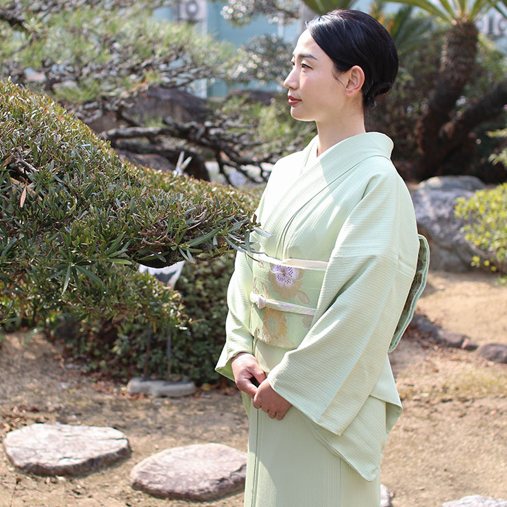 楽天市場】洗える 色無地 袷 仕立て上がり 日本製 東レ（若草色 S M L