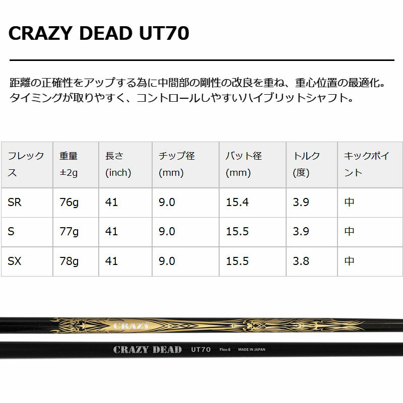楽天市場】クレイジー デッド UT-70 ユーティリティ用