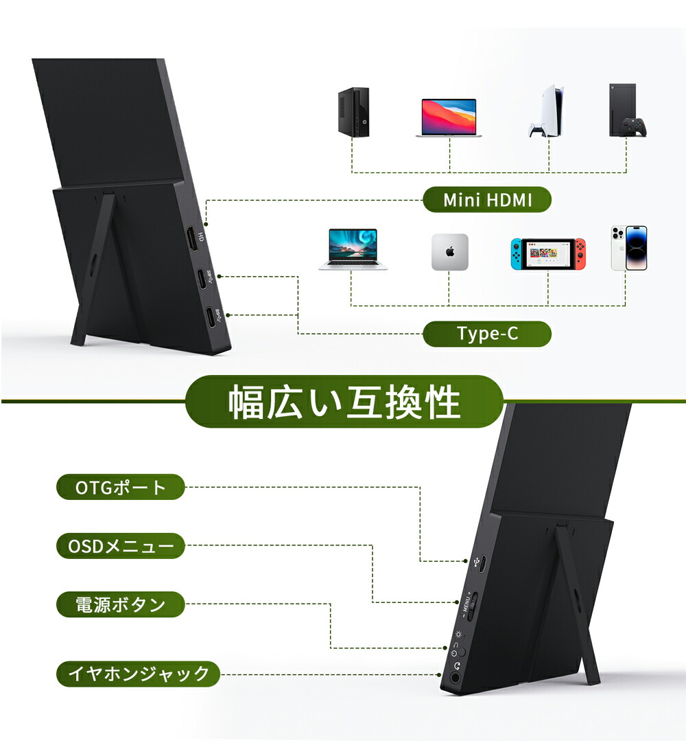 楽天市場】モバイルモニター 13.3インチ 4K モバイルディスプレイ