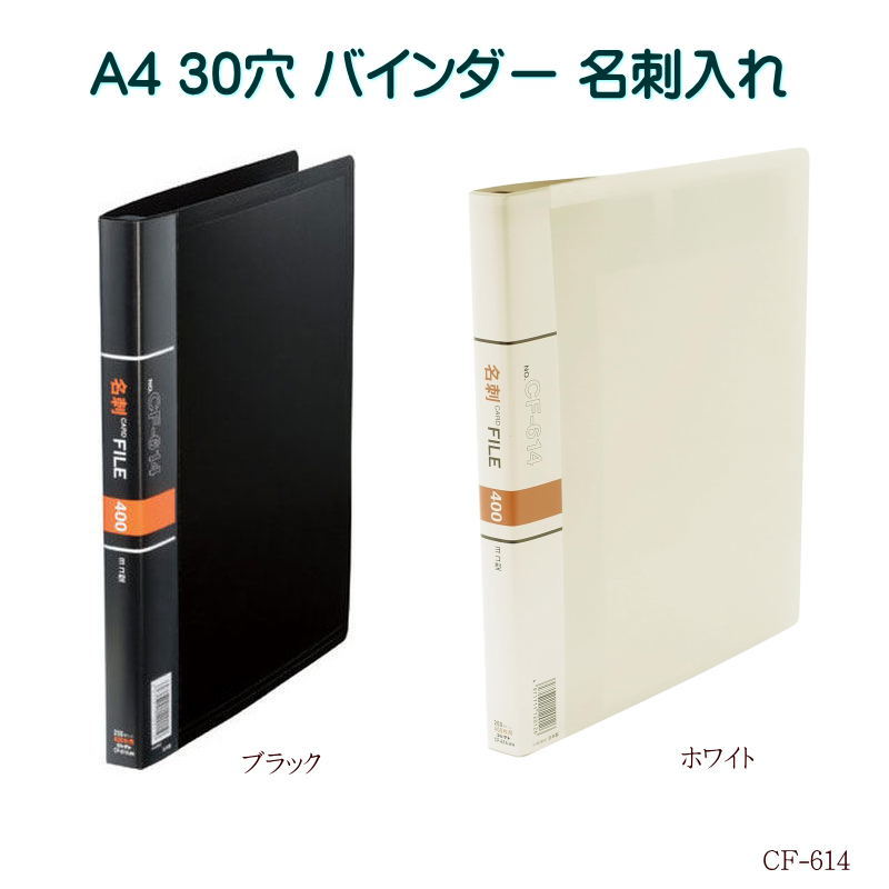 楽天市場】バインダーファイル A4 30穴 名刺保管ファイル クリアー