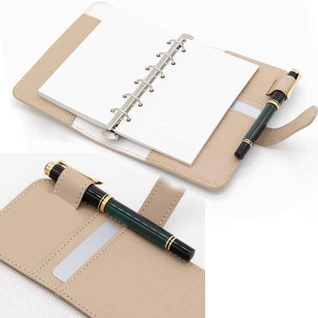 楽天市場】ラダイト システム手帳 ミニ6穴 M6 合皮 PUレザー シンプル