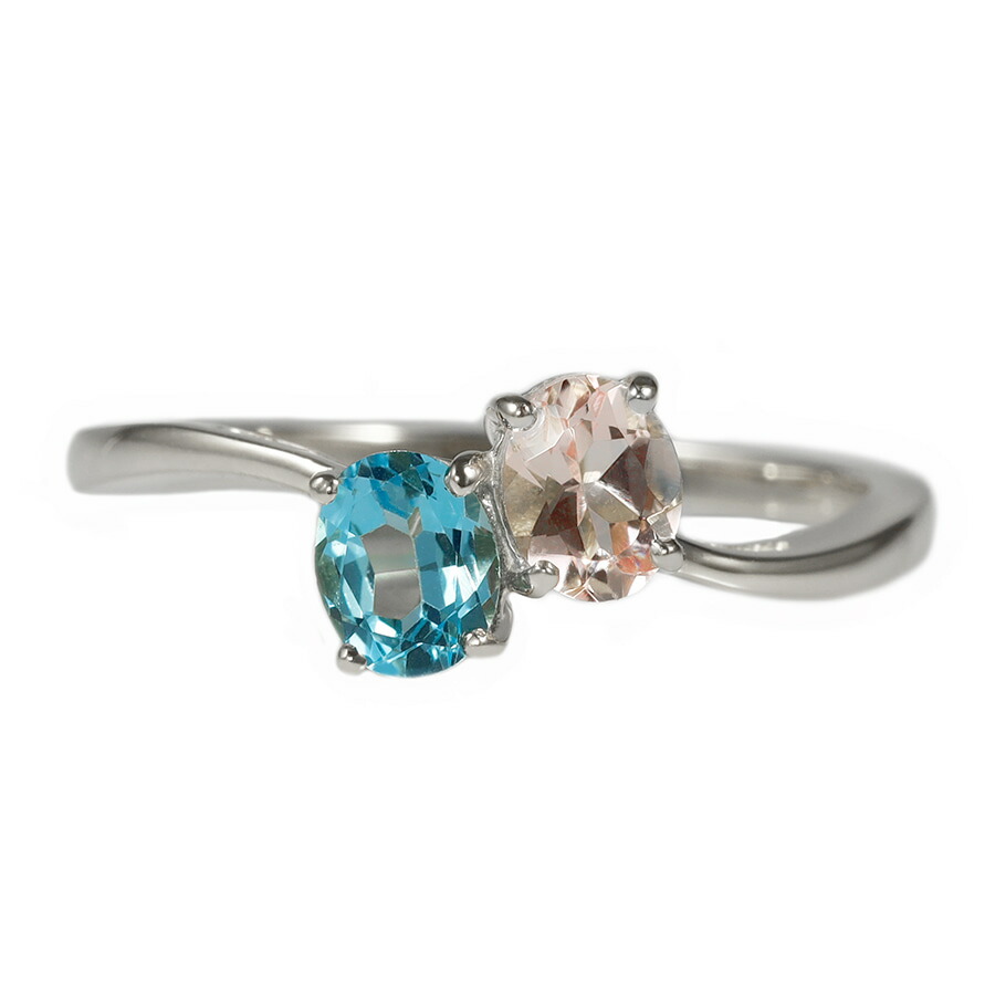 楽天市場】ブルートパーズ モルガナイト リング 18金 イエローゴールド