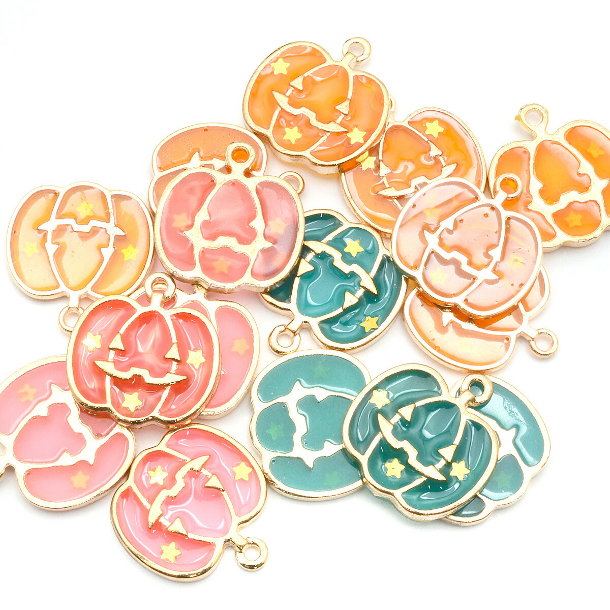 楽天市場】アクセサリーパーツ ハロウィン 星のスマイルカボチャ