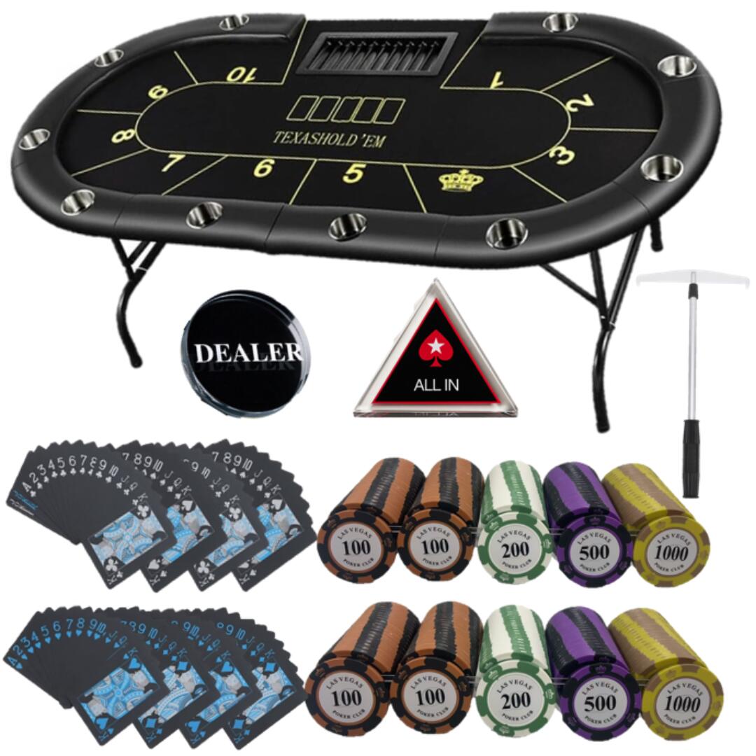 楽天市場】【すぐ遊べる 8点ポーカーテーブルフルセット】213cm×106 cm