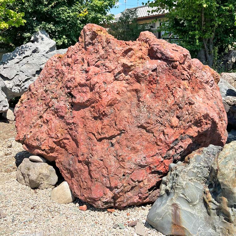 楽天市場】津軽錦石 庭石 青森 赤石 自然石 陸奥 青森県産 錦石 景石