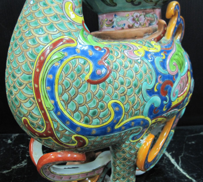 楽天市場】景徳鎮 十錦 動物飾り壺（1対） 高さ約35cm 中国 陶磁器