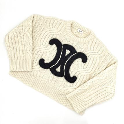 楽天市場】海外限定 CELINE セリーヌ トリオンフ ロゴ ニット セーター