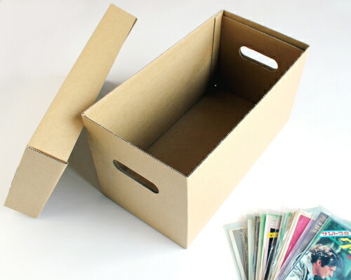 楽天市場】EPレコード段ボールボックス 蓋付き クラフト茶 2箱セット