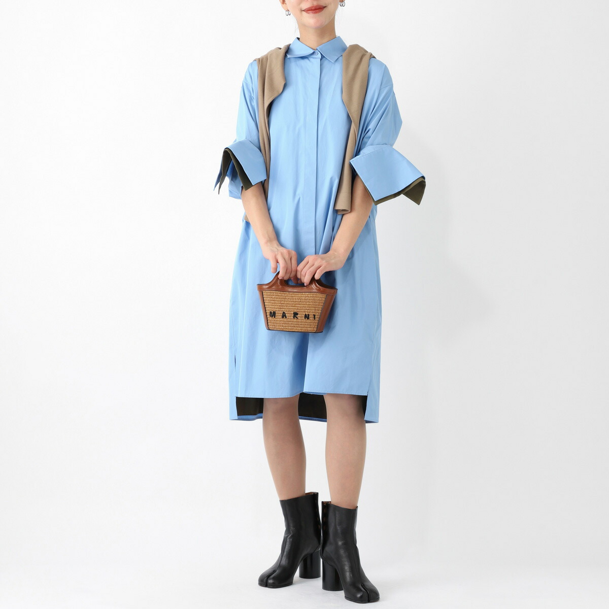 楽天市場】マルニ MARNI ショルダーバッグ 2WAY かごバッグ ブラウン