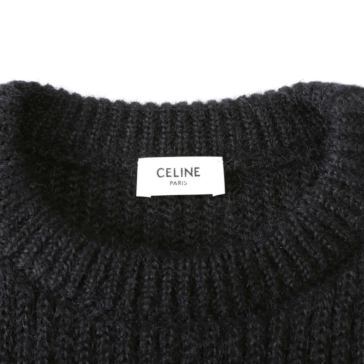 楽天市場】セリーヌ CELINE クルーネック ニット ブラック メンズ