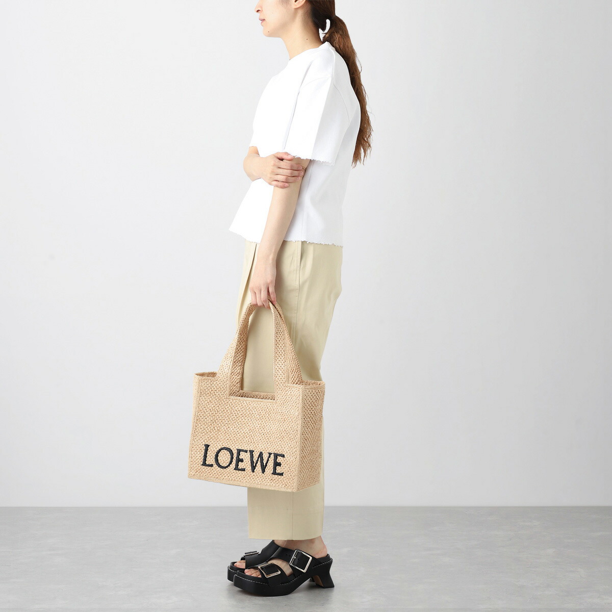楽天市場】ロエベ LOEWE トートバッグ 2WAY ショルダーバッグ ベージュ