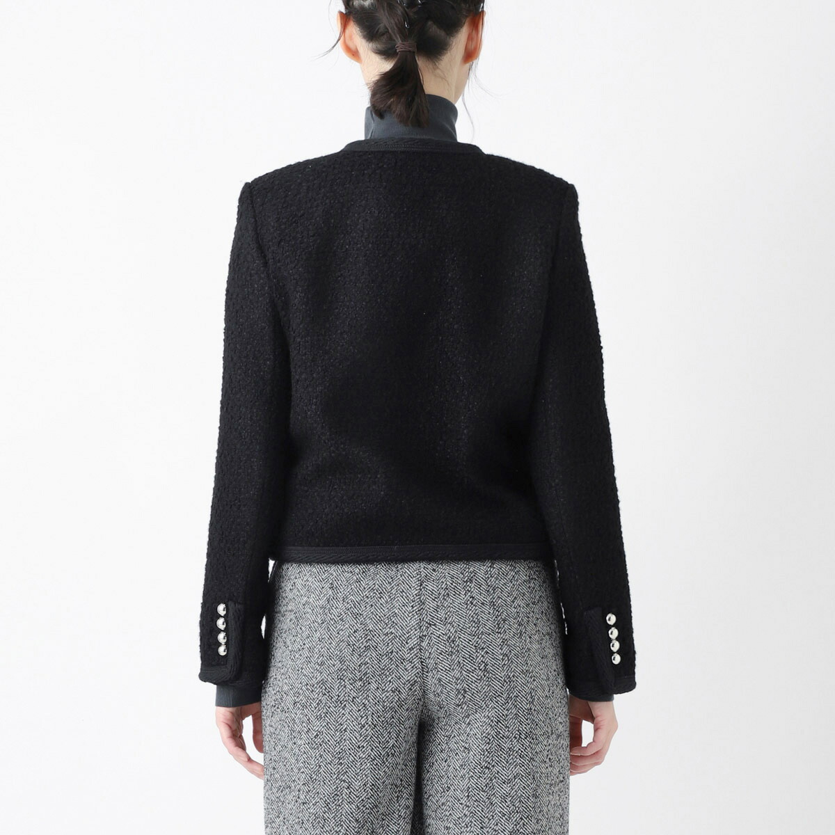 楽天市場】セリーヌ CELINE ツイードジャケット ブラック レディース