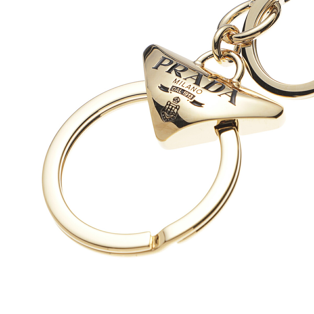 楽天市場】プラダ PRADA キーリング バッグチャームゴールド ゴールド