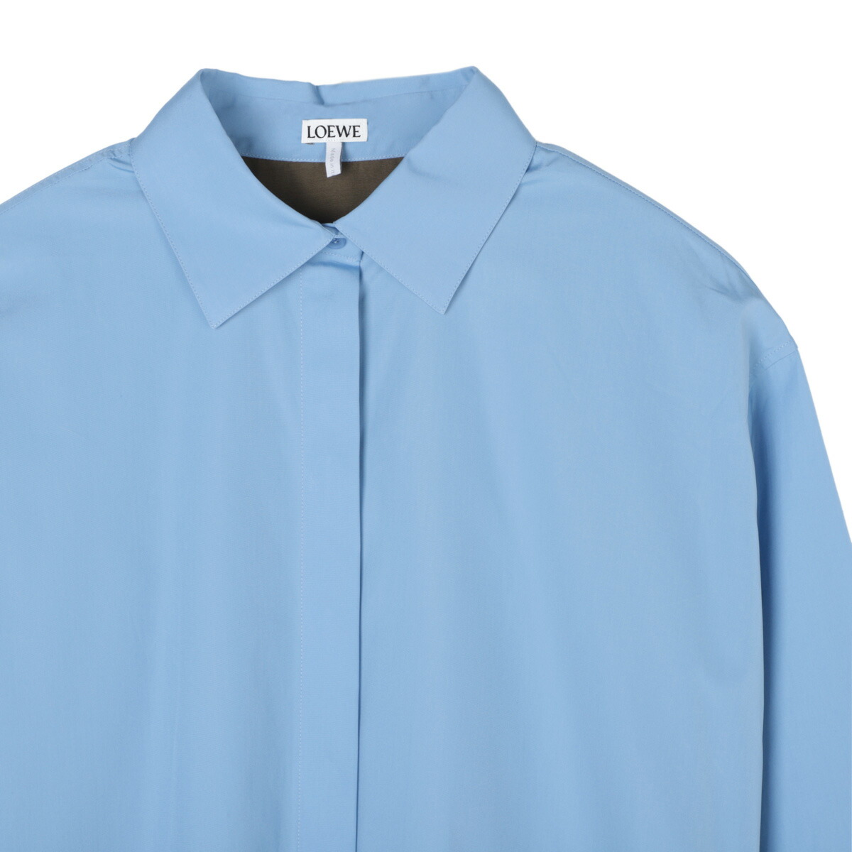 楽天市場】ロエベ LOEWE シャツドレス シャツワンピース ブルー